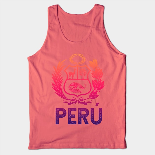 Peru - Coat of arms - colorful design Tank Top by verde